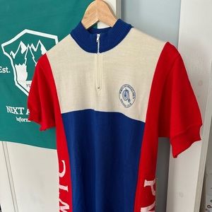 Vintage Santini wool cycling Jersey - Portland Wheelmen Touring Club